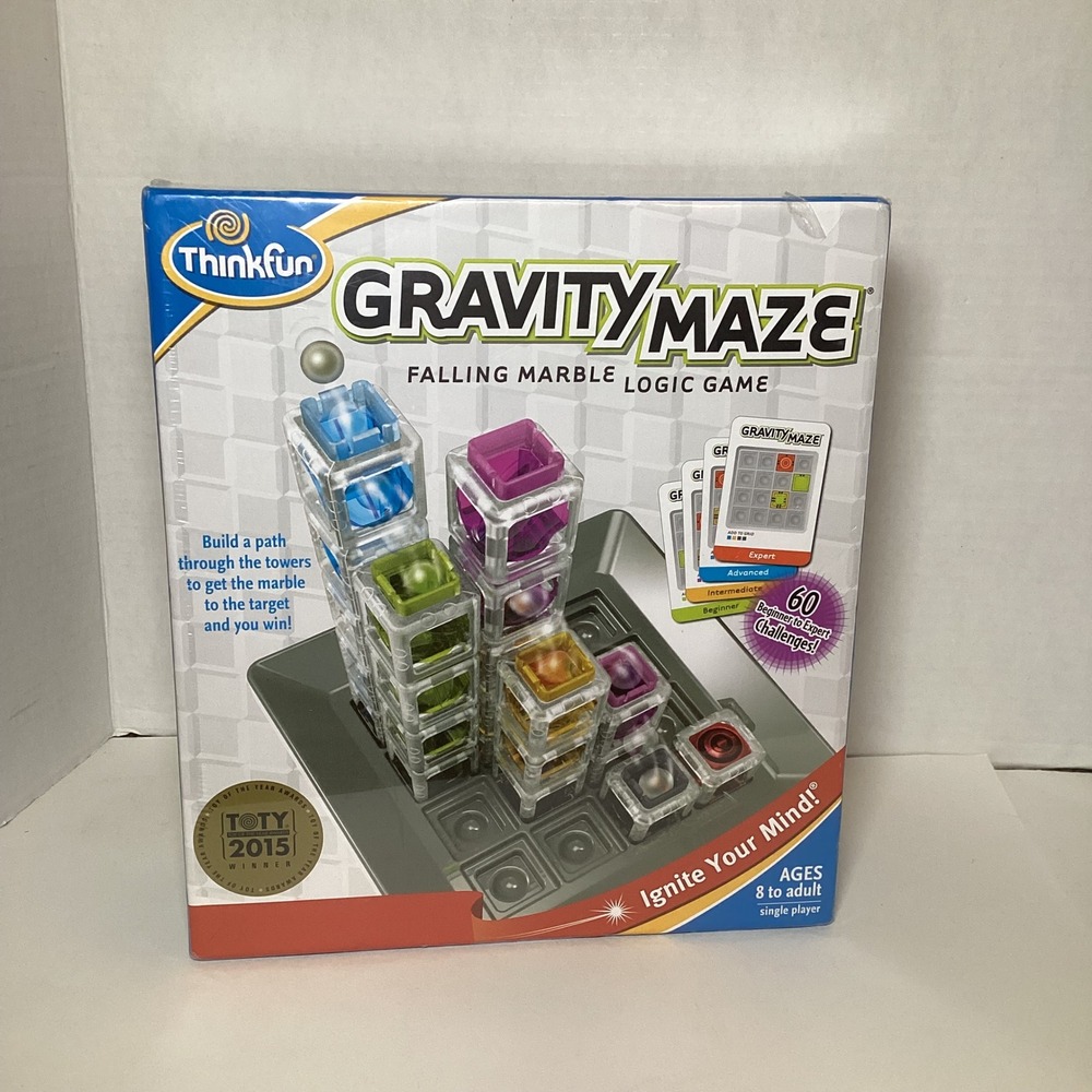 ThinkFun Gravity Maze Falling Marble Logic Game STEM Toy 60 Challenges NEW